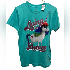 DISNEY PARKS INSIDE OUT RAINBOW UNICORN LIVING THE DREAM SHIRT